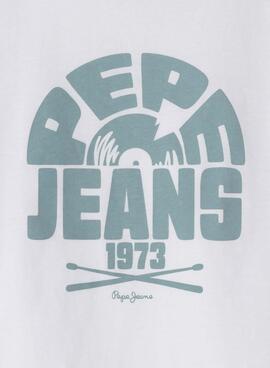 T-Shirt Pepe Jeans Griffith weiß für Kinder
