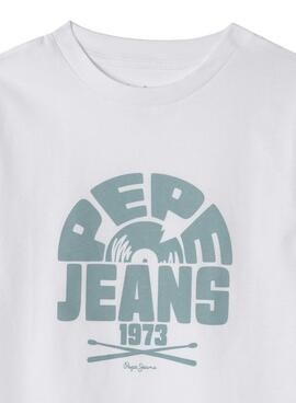 T-Shirt Pepe Jeans Griffith weiß für Kinder