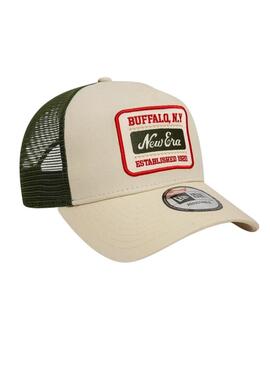 Kappe New Era Trucker Patch beige für Männer.