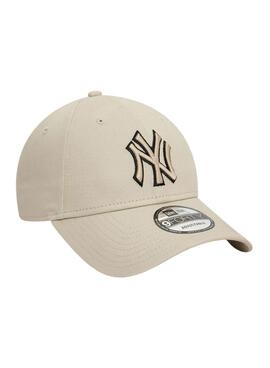 Mütze New Era Outline beige für Männer und Frauen