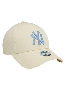 Kappe New Era Metallic Logo beige für Frauen