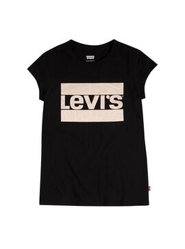 T-Shirt Levis Sportswear Logo Schwarz Für Mädchen