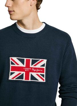 Marineblauer Pepe Jeans Union-Pullover für Herren.