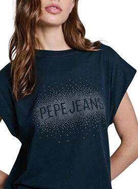 T-Shirt Pepe Jeans gestreift in Marineblau für Damen
