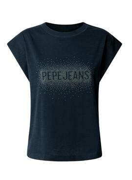 T-Shirt Pepe Jeans gestreift in Marineblau für Damen