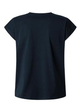 T-Shirt Pepe Jeans Blooma in Marineblau für Damen.