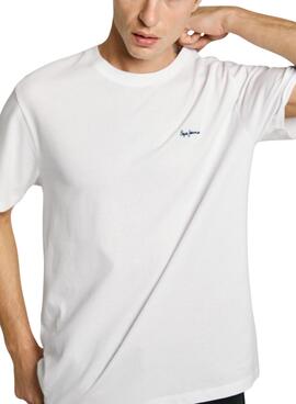 T-Shirt Pepe Jeans Contrast Connor weiß für Herren