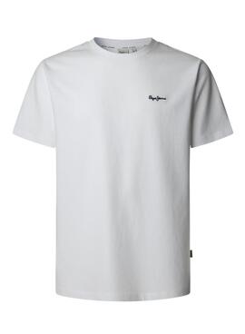 T-Shirt Pepe Jeans Contrast Connor weiß für Herren