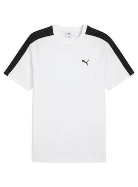 Weißes Puma T7 T-Shirt für Herren