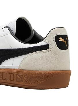 Sneakers Puma Palermo weiß und schwarz für Damen und Herren.