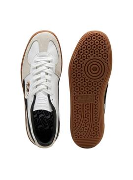 Sneakers Puma Palermo weiß und schwarz für Damen und Herren.