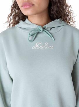 Sweatshirt New Era Script Türkisblau für Damen.