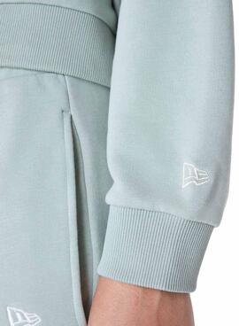Sweatshirt New Era Script Türkisblau für Damen.
