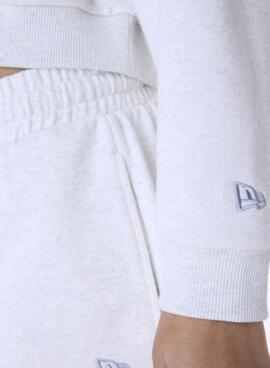 Sweatshirt New Era Athletics grau für Damen.