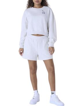 Sweatshirt New Era Athletics grau für Damen.