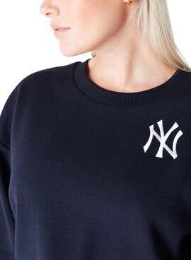 Sweatshirt New Era Yankees schwarz für Damen.