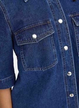 Kleid Only Belle marineblau für Damen