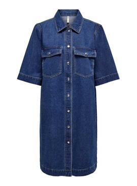 Kleid Only Belle marineblau für Damen