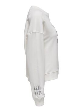 Sweatshirt Only Abigail beige für Frauen.
