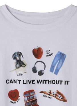 T-shirt Pepe Jeans Cyndi weiß für Mädchen