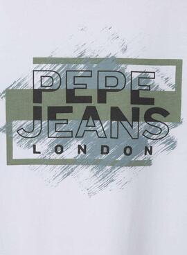 T-shirt Pepe Jeans Jones weiß für Jungen