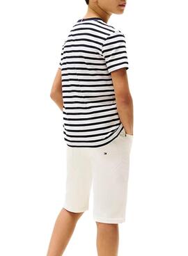 T-shirt Tommy Hilfiger gestreift marineblau und weiß