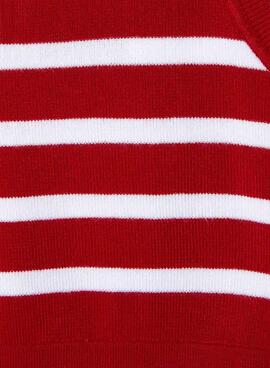 Top Pepe Jeans Iris Rot und Weiß für Mädchen