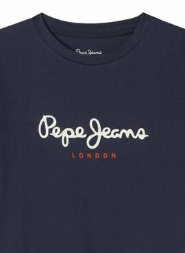 T-shirt Pepe Jeans New Art in Marineblau für Jungen.