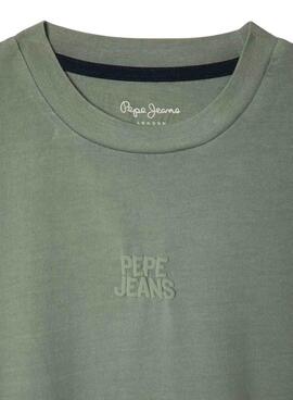 T-Shirt Pepe Jeans Charles in Grün für Jungen.