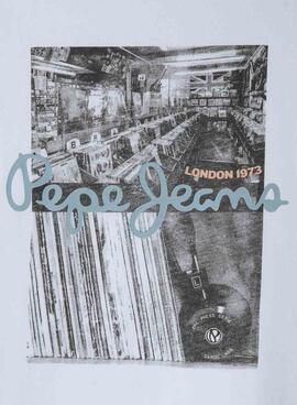 T-Shirt Pepe Jeans Wilbert weiß für Jungen