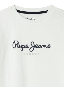 T-shirt Pepe Jeans New Art in Weiß für Jungen