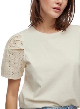 T-Shirt Vila Merry beige für Damen