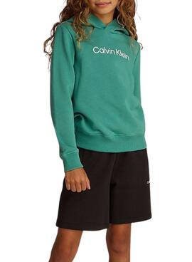 Sweatshirt Calvin Klein Institutional Logo grün