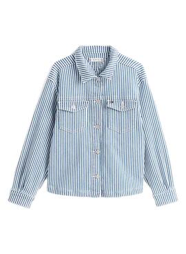 Tommy Hilfiger gestreiftes Oberhemd für Mädchen