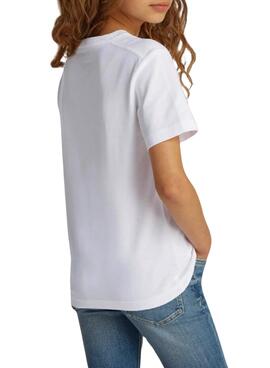 T-Shirt Calvin Klein Brustmonolog weiß