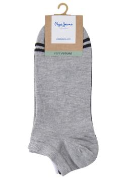 Pepe Jeans Knöchelhohe Dreifarben-Socken für Herren.