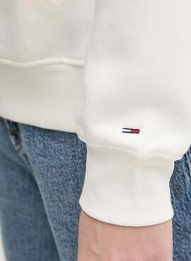 Sweatshirt Tommy Jeans Ess Logo weiß für Damen
