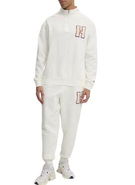 Hose Tommy Jeans Patch Terry Beige für Herren