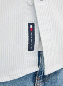 Hemd Tommy Jeans Stripe Oxford weiß für Herren