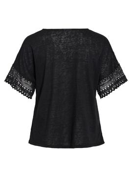 T-Shirt Vila Vinulan in Schwarz für Damen
