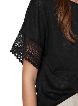 T-Shirt Vila Vinulan in Schwarz für Damen