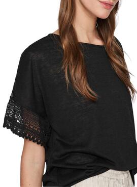 T-Shirt Vila Vinulan in Schwarz für Damen