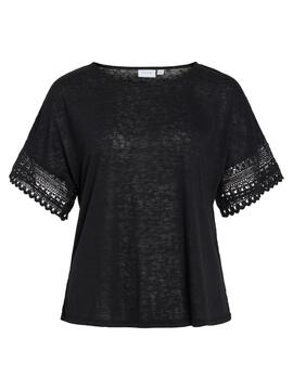 T-Shirt Vila Vinulan in Schwarz für Damen