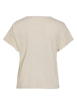 T-Shirt Vila Vinulan beige für Damen