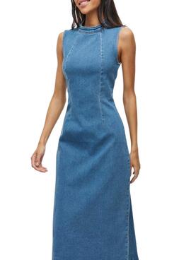 Kleid Vila Viwinona Midi für Damen in Jeansoptik