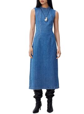 Kleid Vila Viwinona Midi für Damen in Jeansoptik