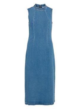 Kleid Vila Viwinona Midi für Damen in Jeansoptik