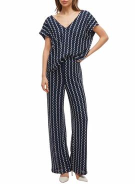 Hose Vila Viellen in Blau für Damen