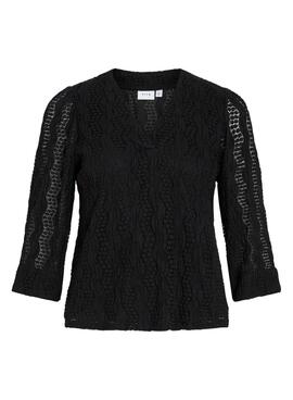 Bluse Vila Vilumena Schwarz für Damen