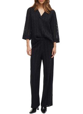 Bluse Vila Vilumena Schwarz für Damen